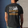 Mens Only Thing I Love More Than Being A Farmer Grandpa Mens Back Print T-shirt Gifts for Him