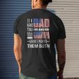 Mens I Have Two Titles Dad And Grandpa Flag Clothes Father's Day Mens Back Print T-shirt Gifts for Him