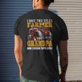 Mens I Have Two Titles Farmer Grandpa Fathers Day Tractor Mens Back Print T-shirt Gifts for Him