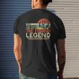 Mens Vintage Bass Fishing Dad Man The Myth The Legend Fisherman Mens Back Print T-shirt Gifts for Him