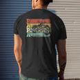 Mens Vintage Motorcycle Papa Biker Motorcycle Rider Father's Day Mens Back Print T-shirt Gifts for Him