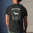 Mens World's Best Basset Hound Grandpa Granddog Mens Back Print T-shirt Gifts for Him