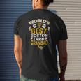 Mens World's Best Boston Terrier Grandad Graphic Mens Back Print T-shirt Gifts for Him