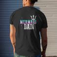 Mermaid Dad Cool Merdad New Mer Dad Brother Daughter Mens Back Print T-shirt Gifts for Him