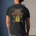 Merry Christmas Now Bring Grandpa A Beer Ugly Mens Back Print T-shirt Gifts for Him