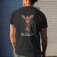 Merry Christmoose Christmas Moose Xmas Tree Lights Mens Back Print T-shirt Gifts for Him