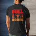 Mess With The Bull You Get The Horns Mens Back Print T-shirt Gifts for Him