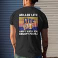 Miller Lite Art Mens Back Print T-shirt Gifts for Him