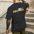 Milwaukee Baseball Vintage City Skyline Retro Baseball Lover Men's T-shirt Back Print Gifts for Him
