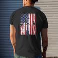 Missing Man Military Formation Patriotic Flag Mens Back Print T-shirt Gifts for Him