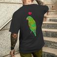 Mit Papagei Und Herz Colourful Parrot Motif T-Shirt mit Rückendruck Geschenke für Ihn