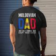 Moldovan Dad Like Normal Except Cooler Moldova Flag Mens Back Print T-shirt Gifts for Him