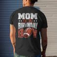 Mom Football Birthday Boy Family Baller B-Day Party Men's T-shirt Back Print Gifts for Him