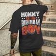 Mommy Basketball Birthday Boy Family Baller B-Day Party Men's T-shirt Back Print Gifts for Him