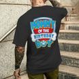 Mommy Of The Birthday Boy Dog Paw Family Matching Men's T-shirt Back Print Gifts for Him