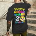 Mommy Of Birthday Shark 2Nd Matching Oufit Party For Family Men's T-shirt Back Print Gifts for Him