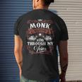 Monk Blood Runs Through My Veins Vintage Family Name Men's T-shirt Back Print Gifts for Him