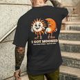 I Got Mooned Total Solar Eclipse America April 8 2024 Men's T-shirt Back Print Gifts for Him