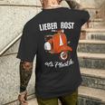 Moped Roller Lieber Rost Als Plastik T-Shirt mit Rückendruck Geschenke für Ihn