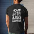 Motocross Dad Hero First Love Mens Back Print T-shirt Gifts for Him