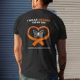 Ms Butterfly Father Dad Multiple Sclerosis Awareness Mens Back Print T-shirt Gifts for Him