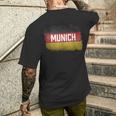 Munich Germany German Flag Vintage Souvenir Men's T-shirt Back Print Funny Gifts