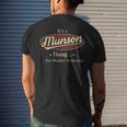 Munson Shirt Personalized NameShirt Name Print T Shirts Shirts With Name Munson Mens Back Print T-shirt Gifts for Him