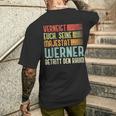 Name Werner Verneigt Euch Seine Majestät Werner T-Shirt mit Rückendruck Geschenke für Ihn