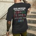 National Arab Heritage American Month Arabic Flags April Men's T-shirt Back Print Gifts for Him