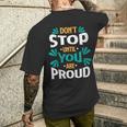 Neous Arrêtez Pas Jusqu'à Ce Queous Soyez Fier De Motivation T-shirt imprimé au dos Cadeaux pour lui