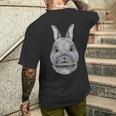 Netherland Dwarf Rabbit Face Men's T-shirt Back Print Gifts for Him