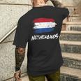 Netherlands Flag Netherlands Flag Holland Fan T-Shirt mit Rückendruck Geschenke für Ihn