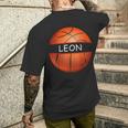 Neuheit Personalisierte Name Leon Sport Basketball T-Shirt mit Rückendruck Geschenke für Ihn