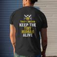 New Dad Military Fathers Day Keep The Tiny Human Alive Mens Back Print T-shirt Gifts for Him