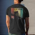 New York City Brooklyn Bridge Vintage Retro Skyline Nyc Ny Men's T-shirt Back Print Gifts for Him