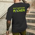 Nicht Quatschen Machen Black T-Shirt mit Rückendruck Geschenke für Ihn