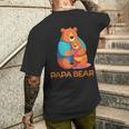 Niedlicher Papa Bär Sohn Und Tochteratertag T-Shirt mit Rückendruck Geschenke für Ihn