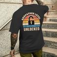Nivel Del Padrino Desbloqueado Regalo Del Padrino Camiseta Hombre Estampado Espalda Regalos para él
