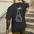 Nö Fun Garden Gnome With Gnome Garden Gnome T-Shirt mit Rückendruck Geschenke für Ihn
