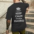 No Puedo Mantener La Calma Soy De La Ciudad Madrid Camiseta Hombre Estampado Espalda Regalos para él