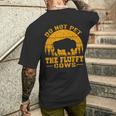 Do Not Pet The Fluffy Cows Bison Retro Vintage Men's T-shirt Back Print Gifts for Him