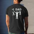 Number 1 Dad Mens Back Print T-shirt Gifts for Him