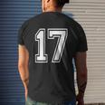 Number 17 Mens Back Print T-shirt Gifts for Him