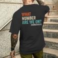 What Number Are We On Dance Dad Life Cheer Dance Dad Men's T-shirt Back Print Gifts for Him