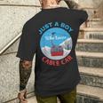 Nur Ein Junge Der Seilbahn Aufzüge Mechaniker Liebt T-Shirt mit Rückendruck Geschenke für Ihn