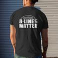 O Lines Matter Football Offensive Lineman Mens Back Print T-shirt Gifts for Him