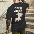 Ober Zicke Kurzärmliges Herren-T-Kurzärmliges Herren-T-Shirt lustig, Ziegenmotiv Kurzärmliges Herren-T-Shirt für Damen Geschenke für Ihn