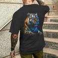 Obra De Arte De Tigre Animal Arte Camiseta Hombre Estampado Espalda Regalos para él