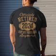 Officially Retired 2024 Not My Problem Anymore Retirement Men's T-shirt Back Print Gifts for Him