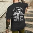Offroad Grandpa Dad Offroad Side-By-Side Men's T-shirt Back Print Gifts for Him